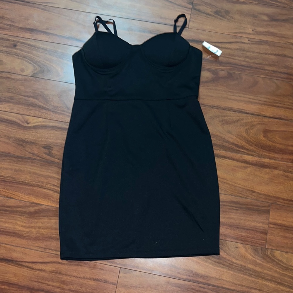 Black bustier dress